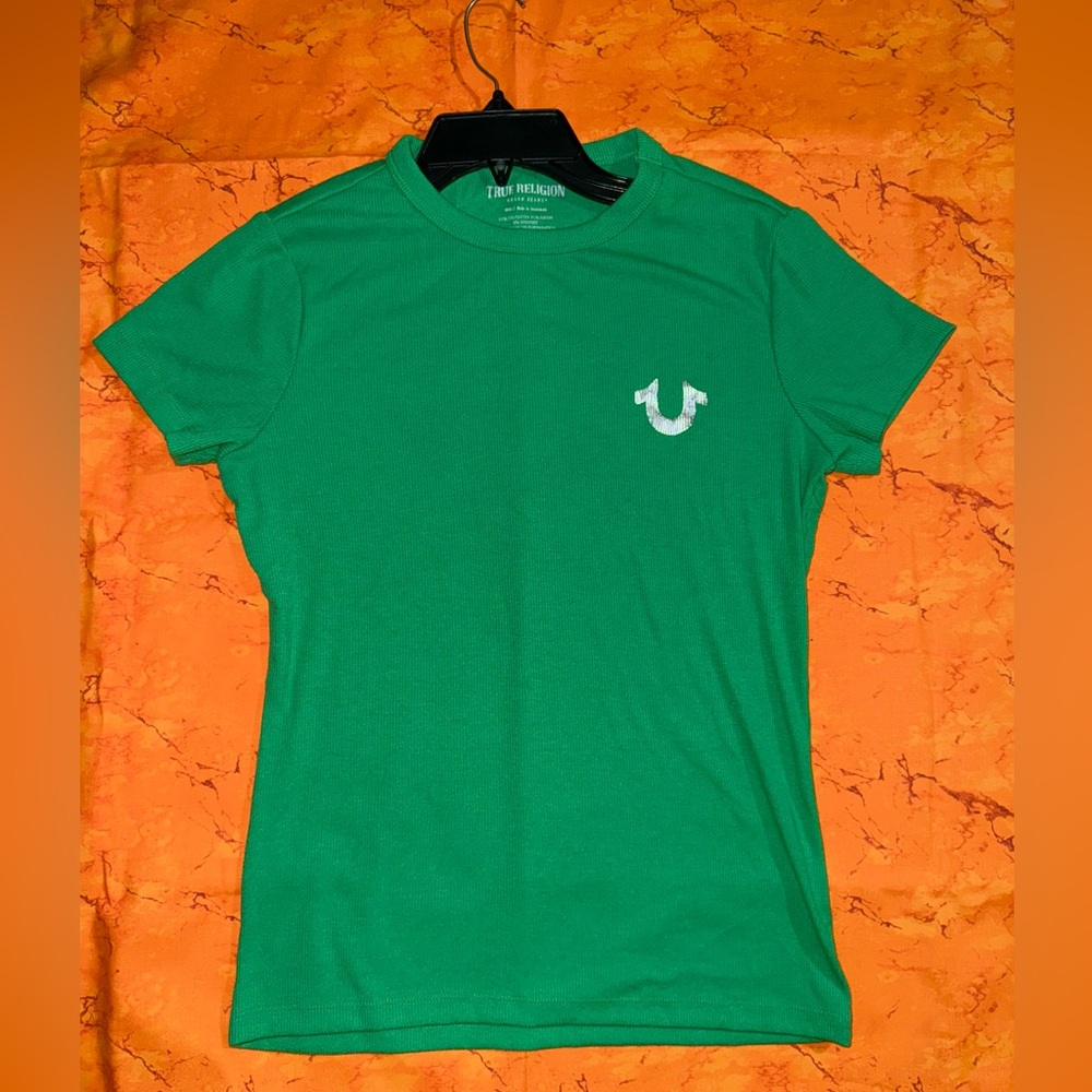 True Religion Green Women's Short Sleeve Tee